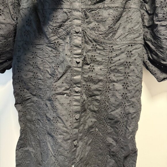 GAP Mini Black Dress Pointelle Medium - Picture 4 of 8